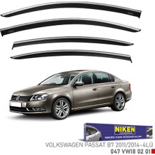 Replax Vw Passat B7 2011-2014 Kromlu Cam Rüzgarlığı 4lü