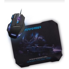 Earbuds Gaming Mouse + Mouse Pad Mavi