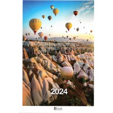 Keskin Color 2024 Duvar Takvimi Spiralli 12 Yaprak 31 x 43 cm Manzara Desenli