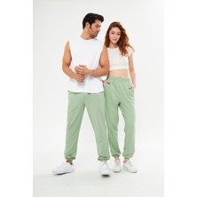 giyadda Unisex Yeşil Bol Kalıp Jogger Eşofman Altı (Sevgili Kombini Tavsiyesi)