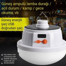 Güneş Enerjili Şarj Edilebilir Ampul Uzaktan Kumanda Gece Pazarı Durak Ev LED Süper Parlak Elektrik Kesintisi Şarj Edilebilir Enerji Tasarruflu Acil Durum Ampulü (Yurt Dışından)