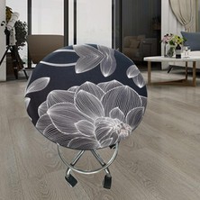 Fayshow Streç Yuvarlak Tabure Elastik Koltuk Minderi 28-40CM F (Yurt Dışından)