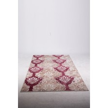 Teksev Şark Mürdüm 120X180 cm Büyük Ebat Banyo Halısı Tek Parça Kaymaz Taban Banyo Paspası