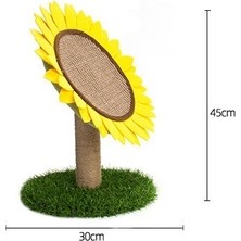 Kedi Tırmalama Tahtası Aşınmaya Dayanıklı Sisal Kedi Tırmanma Sütunu Ayçiçeği Dikey Küçük Kedi Tırmanma Çerçevesi (Yurt Dışından)