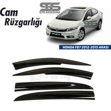 STS Oto Aksesuar Cam Rüzgarlığı Honda Fb7 2012-2015 Arası Mügen Tip Piano Black