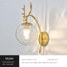 Xhltd Kapalı Duvar Lambası, Yaratıcı Modern Minimalist Tarzı, 6107 Su Dalgaları Ve Amp; Temizle Işık Cam Abajur (Yurt Dışından)