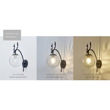 Xhltd Kapalı Duvar Lambası, Yaratıcı Modern Minimalist Tarzı, 6107 Su Dalgaları Ve Amp; Temizle Işık Cam Abajur (Yurt Dışından)