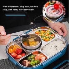 Xhltd Paslanmaz Çelik Öğle Yemeği Kutusu Çocuklar Için Gıda Depolama Yalıtımlı Öğle Yemeği Konteyner Japon Snack Kutusu Kahvaltı Bento Kutusu Çorba Kupası ile | Öğle Yemeği Kutuları (Yurt Dışından)