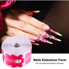 Xhltd 500 Adet Fransız Tırnak Formu Ipuçları Akrilik Uv Jel Uzatma Curl Formu Oluşturucu Jel Sticker Nail Art Kılavuzu Kalıp Manikür Stencil | Tırnak Formu (Yurt Dışından)