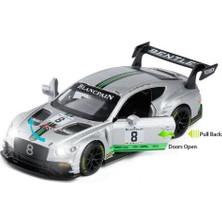 Xhltd 1:32 Bentley Continental Gt3 Model Araba Diecast Hediye Geri Gri Çekin (Yurt Dışından)