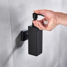 Xhltd Mat Siyah Sıvı Sabunluk Pompası Çırpılmış Köpük Puanlar Şişeleme Şampuan Losyonu Duvar Monte Duş Jel Pompa Şişeleri | Sıvı Sabunluk (Yurt Dışından)