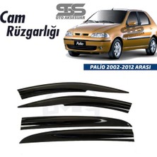 STS Oto Aksesuar Cam Rüzgarlığı Fiat Palio 2002-2012 Arası Mügen Tip Piano Black