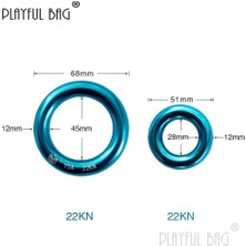 Xhltd Alüminyum-Magnezyum Alaşım Yüzük, Açık Tırmanma Kaya Tırmanışı Üst Yüzük, Ağaç Tırmanma Sling Kemer Yüzük (Yurt Dışından)