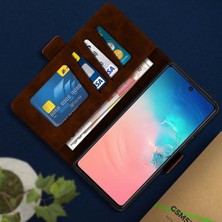 Xhltd Samsung Galaxy S10 -Brown (Kahverengi) Için Kart Yuvaları ile Folio Kapak Standı (Yurt Dışından)