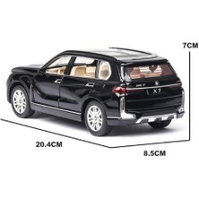 Xhltd 1:24 Bmw X7 Araba Modeli Alaşım Araba Döküm Oyuncak Araba Modeli Geri Çekin Oyuncak Koleksiyon (Siyah) (Yurt Dışından)