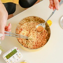 Xhltd Kawaii Ördek Ramen Kase Çift Paslanmaz Çelik Büyük Kapasiteli Öğrenci Bento Kutusu Anında Erişte Kase Kapaklı Mutfak Sofra Takımı | Kaseler (Yurt Dışından)