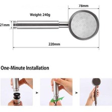 Xhltd Banyo Paslanmaz Çelik Yüksek Basınçlı Su Tasarrufu Duş Başlığı (Yurt Dışından)
