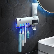Xhltd Uv Işık Diş Fırçası Tutucu Duvar Diş Fırçası Sterilizatör Temizleyici Otomatik Diş Macunu Dağıtıcı Sıkıcı Banyo Aksesuarları Seti | Diş Fırçası Ve Amp;Diş Macunu Tutucular (Yurt Dışından)
