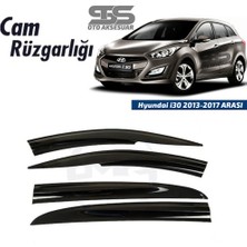 STS Oto Aksesuar Cam Rüzgarlığı Hyundai  I30 2013-2017 Arası Mügen Tip Piano Black