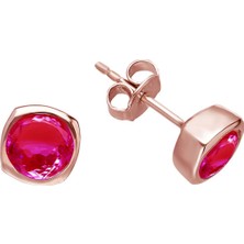 Sirius Pırlanta Yakut Taşlı Küpe 0444E0038