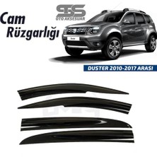 STS Oto Aksesuar Cam Rüzgarlığı Dacia Duster 2010-2017 Arası Mügen Tip Piano Black