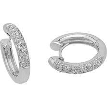 Sirius Pırlanta Pırlanta Taşlı Kalın Halka Küpe 0401E0001