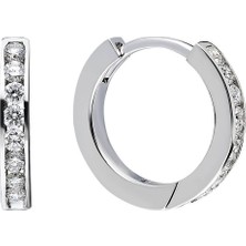 Sirius Pırlanta Pırlanta Taşlı Kanallı Halka Küpe 0401E0002