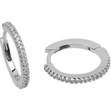 Sirius Pırlanta Pırlanta Taşlı Ince Halka Küpe 0401E0008