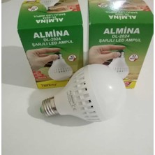 Almina LED Ampul 12W E27 220V Beyaz Şarjlı LED Ampul Almina DL-2024