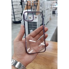 Musal iPhone 15 Kılıf Kamera ve Lens Korumalı Şeffaf Renkli Çerçeveli Sert Pc Lüx Kapak