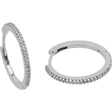 Sirius Pırlanta Pırlanta Taşlı Ince Halka Küpe 0401E0009