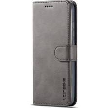 4U Sky Cowhide Doku Deri Deri Cüzdan Stand Telefon Kabuğu Xiaomi Redmi 7A-GREY (Yurt Dışından)