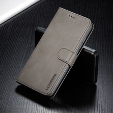 4U Sky Cowhide Doku Deri Deri Cüzdan Stand Telefon Kabuğu Xiaomi Redmi 7A-GREY (Yurt Dışından)