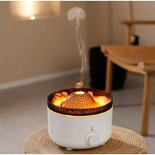 Mi7a Ultrasonik Hava Nemlendirici Buhar Makinesi ve Aroma Difüzörü 560 ml LED Işıklı Volkanik Dekoratif Model
