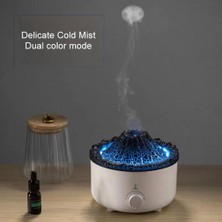 Mi7a Ultrasonik Hava Nemlendirici Buhar Makinesi ve Aroma Difüzörü 560 ml LED Işıklı Volkanik Dekoratif Model