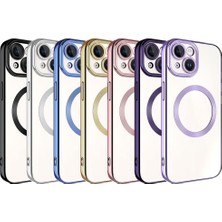 Case 4U Apple iPhone 15 Plus Kılıf Magsafe Wireless Şarj Özellikli Setro Silikon Siyah