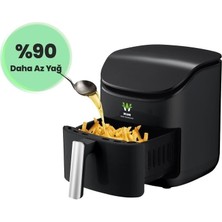 Wiami Airfryer 3.5 L Akıllı Yağsız Hava Fritözü Siyah