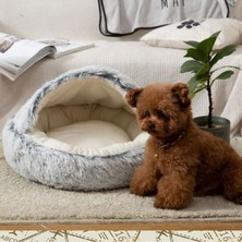 What For Modern Şak Ş Yuvarlak Pet Için Isınma Erteleme Uyku 40 cm Gri (Yurt Dışından)