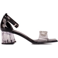 Fitbas 111273 021 Kadın Siyah Topuklu Büyük & Küçük Numara Sandalet