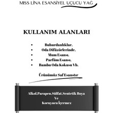 Miss Lina Amber,akasya,yasemin ve Bubblegum Saf Esansiyel Uçucu Yağ Buhurdanlık Yağı Difüzör Esansı Aromaterapi 4x 10ML