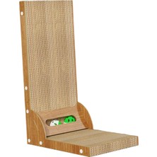 Fayshow Kedi Scratcher Pet Kedi Oyuncak Aşınmaya Dayanıklı L Şekilli Kedi Tırmalama Tahtası Çift Bilyalı (Yurt Dışından)
