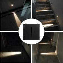 Fayshow LED Duvar Merdiven Işığı Gömme Aplikler Geçit Sıcak Beyaz Siyah Kare (Yurt Dışından)
