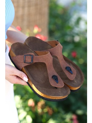 Erbilden Just Wear Aksar Taba Nubuk Parmak Arası Terlik