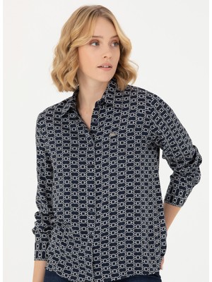 U.s. Polo Assn. Regular Fit Gömlek Yaka Lacivert Kadın Gömlek Arsalu