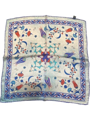 Turkish Silk Store Türk Motifli Ipek Bandana Fular