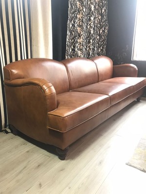 3A Mobilya 3A Hakiki Deri King Edward Italian Sofa 3+1+1