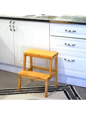 Woodensa Merdiven Tabure ,ahşap Basamak Yükseltici TBR026