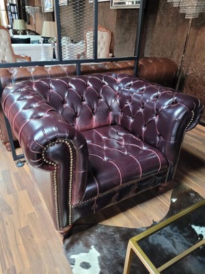 3A Mobilya New Burgundy Chesterfield Takımı