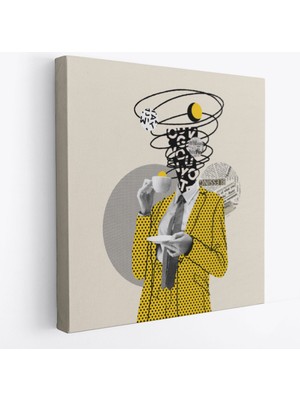Stok Shop Kahve Içen Çizgi Roman Kahramanı Pop Art TABLO-5801