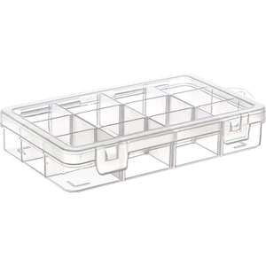 Sepeti 12 Bölmeli Kapaklı Organizer Kutu 20X10X3 cm